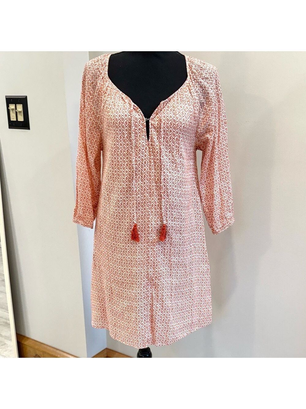 Soft Joie 100% Cotton Daria Bohemian style dress Size M